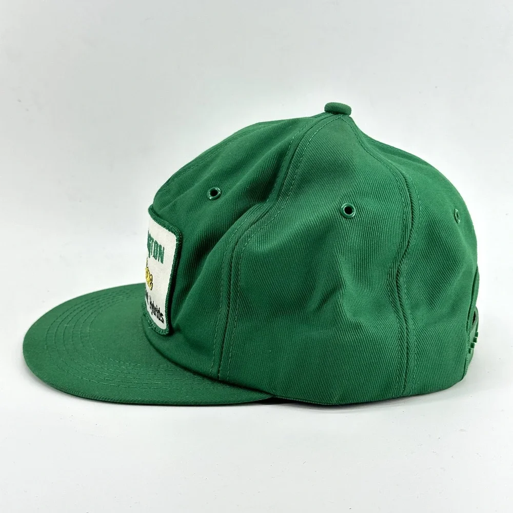 VINTAGE Pocklington Poly-Gene Patch Snapback Hat Cap Agriculture Farming 80s 90s